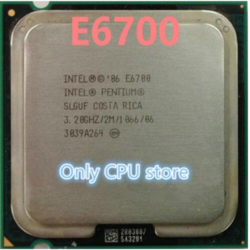 FREE SHIPPING E6700 CPU Processor (3.2Ghz/ 2M /1066GHz) Socket 775 SLGUF scrattered piece