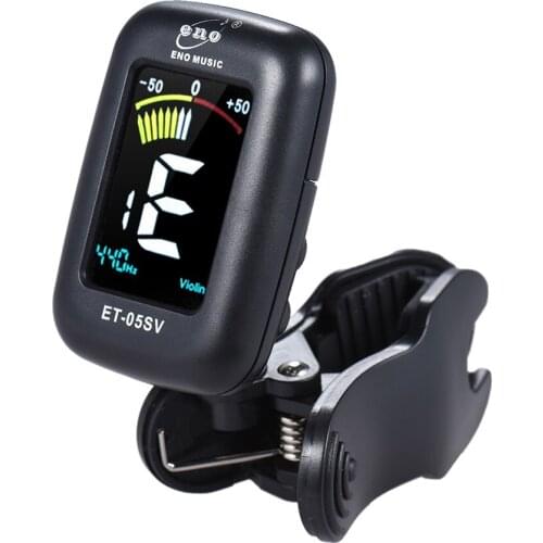 ENO ET-05SV Professional Clip-on Tuner Automatic Tuning Mode with Colorful LCD Display for Violin Cello Double Bass Chromatic