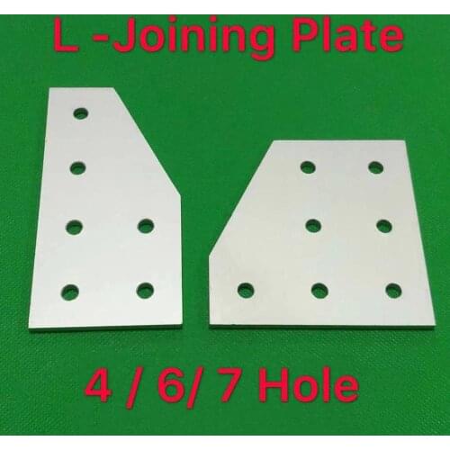4 / 6 / 7 Hole L Type 2020 3030 4040 2040 3060 4080 4590 Connection Plate Corner Bracket Joint Board For Aluminium Profiles