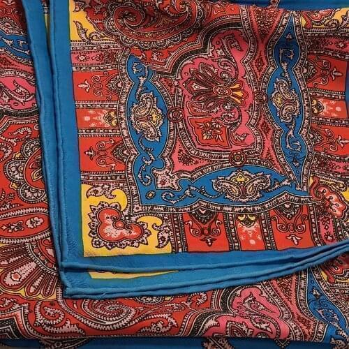 Women Luxury Scarf Colorful Pure Silk Soft High Quality Designer Big Square Wrap Bandana Shawl 120*130Cm Hijab Foulard Echarpe