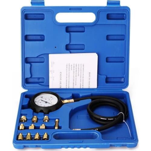 VT01052 12pcs Engine Oil Pressure Tester Diagnostic Testing Tool Cylinder Gauge Compression Gauge Utility Testing Tool