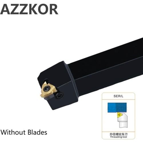 AZZKOR External Thread turning Tools Cutting Bar SER3232P22 Lathe Cutter Wholesale Carbide inserts CNC Holder Tool SEL3232P22