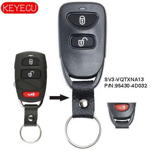 Keyecu Replacement Remote Transmitter Key 2+1B Fob for Kia Sedona 2009-2012 -FCC: SV3-VQTXNA13 , P/N:95430-4D032