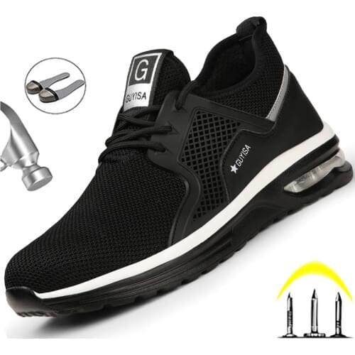 Safety Footwear Man Work Sneakers Puncture-Proof Work Shoes Indestructible Safety Shoes Men Boots Steel Toe Shoes Dropshipping