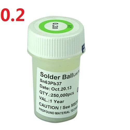 0.2mm 250k BGA reballing soldering balls lead solder balls