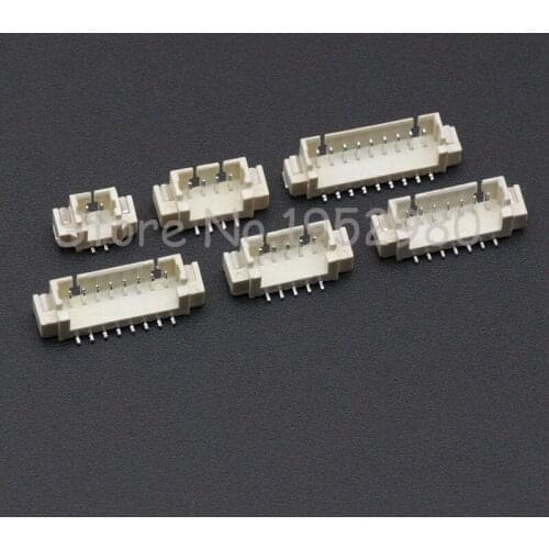 100PCS 1.25mm Connector Vertical / Right Angle Type Female JST Socket 2/3/4/5/6/7/8/9/10/11/12/13/14P 1.25-AB