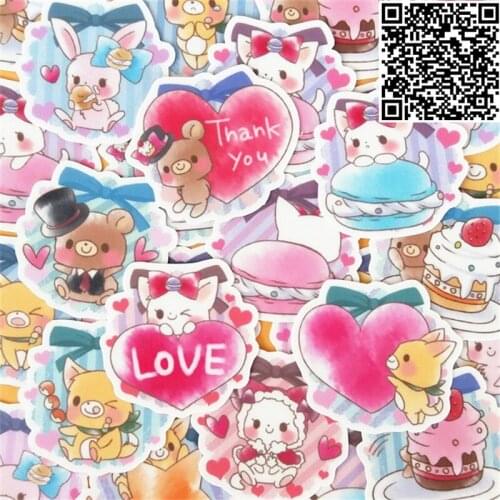 41 Pcs Sticker Snowboard Car Styling Sleigh Luggage Fridge Toy Mixed Forest animals Decal Home decor DIY Cool Stickers kids Toy