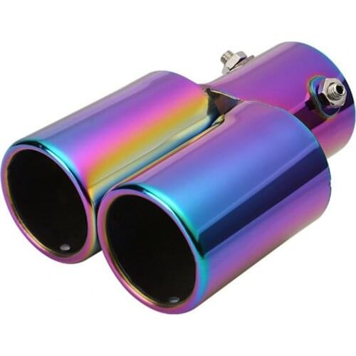70% Dropshipping!!704C Exhaust Pipe Corrosion Resistance Dual Outlet Stainless Steel Anti-sratch Tail Muffler Tip for RIO