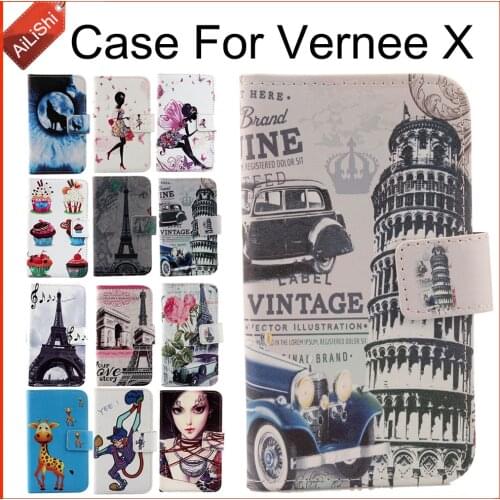 AiLiShi Factory Direct! Case For Vernee X Luxury Flip Painted PU Leather Case Exclusive 100% Special Phone Cover Skin+Tracking