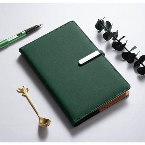 A5 ClothPatternLeather Notebook Notebook Small Fresh Literature and Art Simple College Students Super Thick Business Office Work
