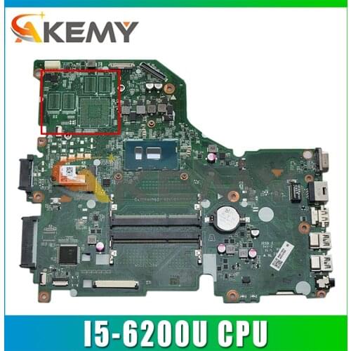 DA0ZRWMB6G0 E5-574 F5-572 V3-575G Motherboard For Acer Aspire V3-575 F5-572G E5-574G Laptop Mainboard With I5-6200U CPU Tested