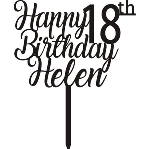 Custom Cake Topper, Wooden Birthday Topper,Personalized Happy Birthday Cake Topper, Birthday Party Gift, Custom Any Name and Age