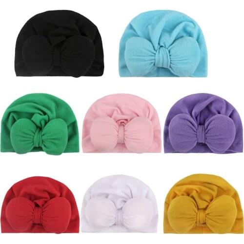 Baby Kids Hat Boho Beanie Cap Turban Head Wrap Newborn Photography Props Knitted Knotted Hats Wholesale