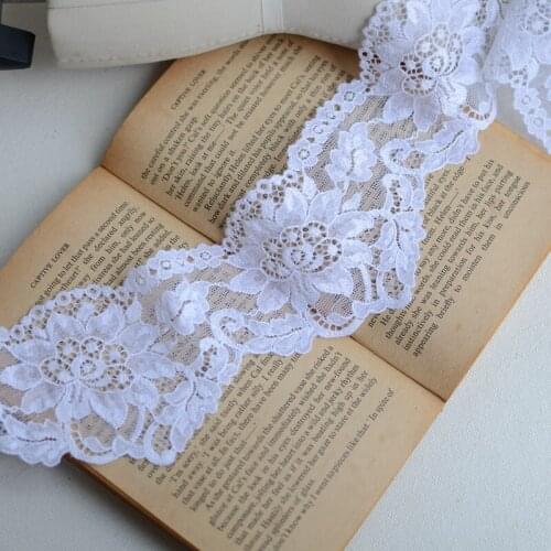 2M/lot 18.5cm wide top grade gold color embroidered lace trims accessories diy table cloth/ baby doll clothing material SC601