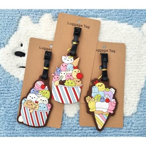 IVYYE Sumikko gurashi Anime Travel Accessories Luggage Tag Suitcase ID Address Portable Tags Holder Baggage Labels New