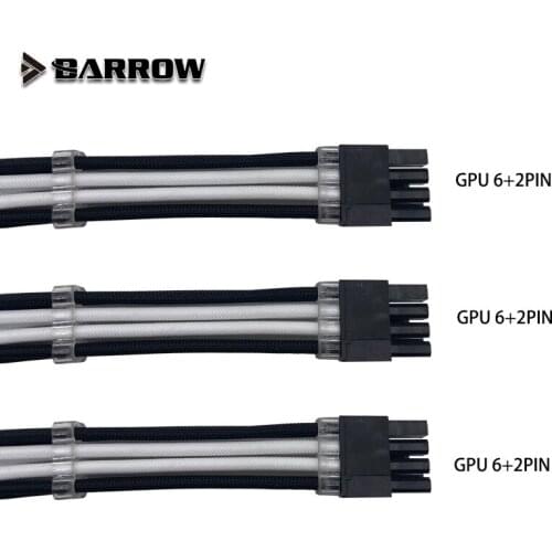 Male to Female Power Extension Cables kit use for 24Pin Motherboard /8Pin CPU /8Pin GPU /18AWG Transfer Cable / Length 30cm