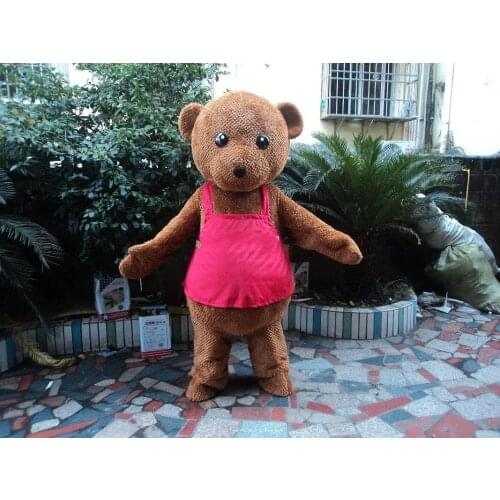 Halloween Brown Bear Mascot Costume Suits Cosplay Party Dress Outfit Carnival Adult Interesting Funny Cartoon Character Clothing