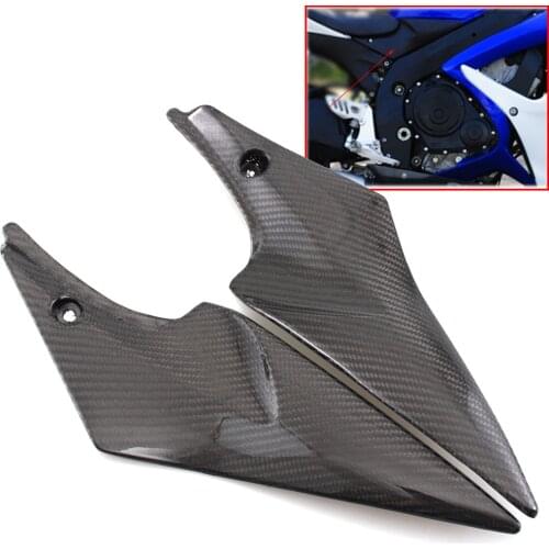 Motorcycle Tube Cover Fuel Gas Tank Side Panels Fairings Real Carbon Fiber Heat Proof For SUZUKI GSXR 600 GSXR 750 06-07 k6