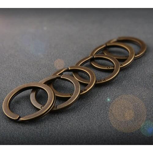 Brass retro key ring brass key ring handmade leather goods brass hardware accessories solid brass key ring