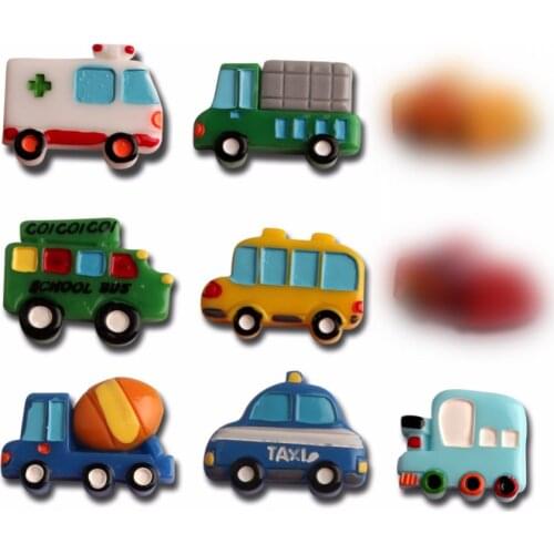 LF 10Pcs Resin Transportation Decoration Crafts Flatback Cabochon Embellishments For Scrapbooking Kawaii Cute Diy Accessories