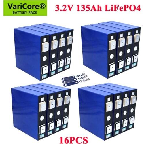 16PCS VariCore 3.2V 120Ah lifepo4 battery lithium iron phosphate LFP lithium solar 4S 12v 24V 120ah cells for EV Marine RV Golf