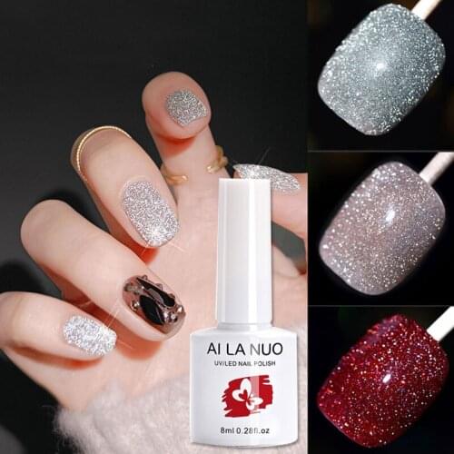 Latest Glitter Semi-permanent Varnish Broken Diamond Gel Nail Polish uv led Semipermanent Nail Polish Gellac Enamel