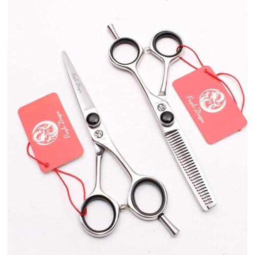 6.0" 17.5cm Purple Dragon Titanium Professional Hairdressing Scissors Cutting Shears Thinning Scissors Salon Hair Scissors Z9012
