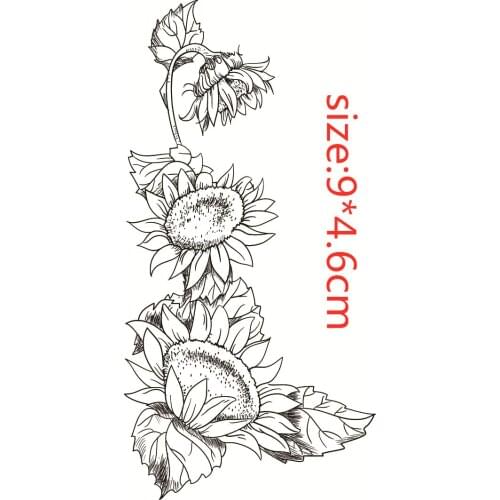 Sunflower flower Transparent Silicone Rubber Stamp and metal die Sheet Cling Scrapbooking DIY Cute Pattern Photo Album embossing