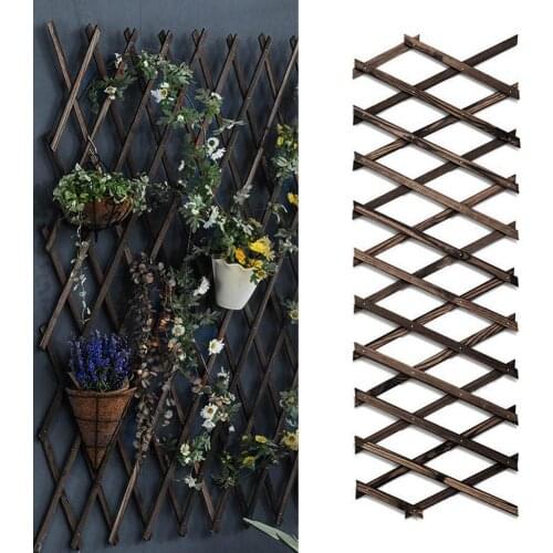 Garden Trellis Expanding Wooden Plant Climb Support Lattice Wall Fence Panel Retractable For Home Outdoor Yard Decoration 2021