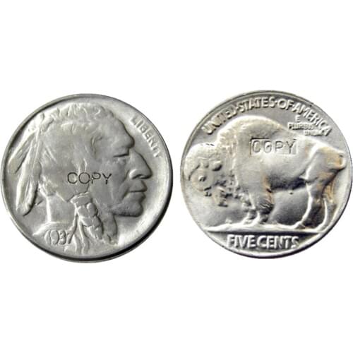 US 1937 P,D,S Buffalo Nickel Five Cents Copy Coins
