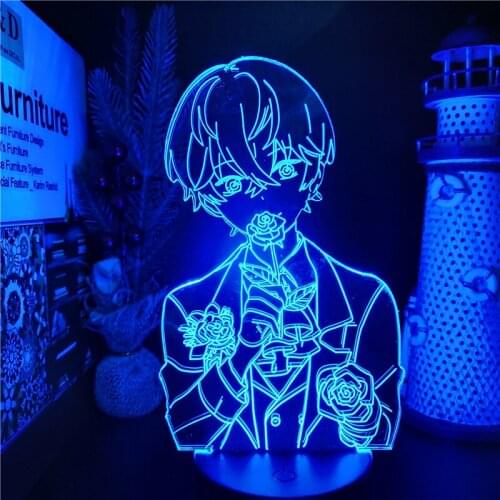 Mystic Messenger LED Night Light for Kids Bedroom Decor Nightlight Anime 3D Illusion Night Lamp Manga Childrens Birthday Gifts