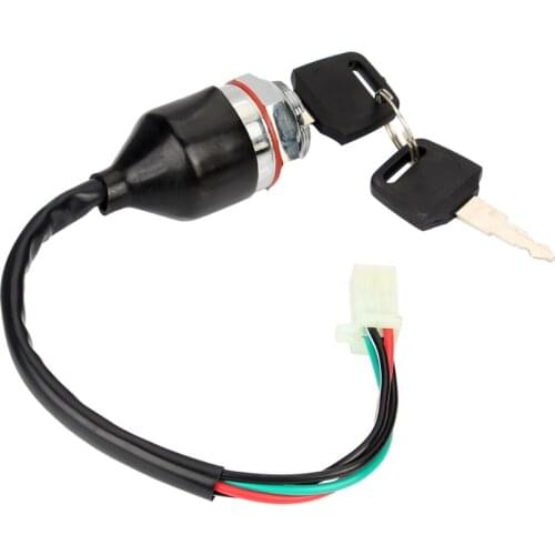 Universal Motorcycle Motorbike 4 wire Ignition Switch Key with Wire for Scooter ATV Moto go kart Dirt bike Accessories 4 wheeler