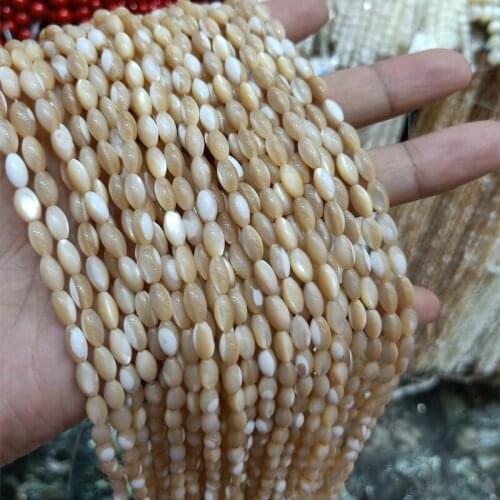 4x8mm Rice Shape Natural Shell Pearl Beads For Jewelry Making DIY Loose MOP Pearls Beads Bracelet Necklace Accessories 15