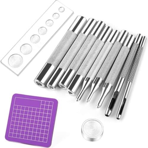 MIUSIE 11 PCS Leather Snap Fasteners Kit Metal Metal Snaps Setting Tools For Leather, Clothes, Jackets, Jeans And Bags