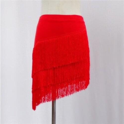 2020 Latin Dance Skirt Sexy Women Costume Samba Tango 3 Layers Tassels Dresses Ballroom Dance Competition Dresses Plus Size 5XL