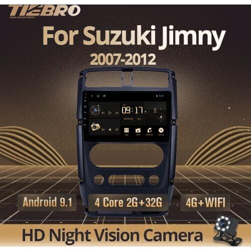 TIEBRO Car Multimedia Player 9 Inch 2din Android 9.1 Car GPS Radio 2007 2008 2009-2012 For Suzuki Jimny Support Carplay DVR SWC