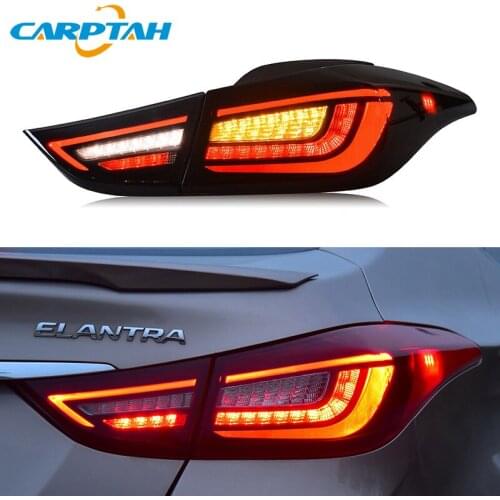 Car Styling Tail Lights Taillight For Hyundai Elantra 2011 - 2015 Rear Lamp DRL + Dynamic Turn Signal + Reverse + Brake LED