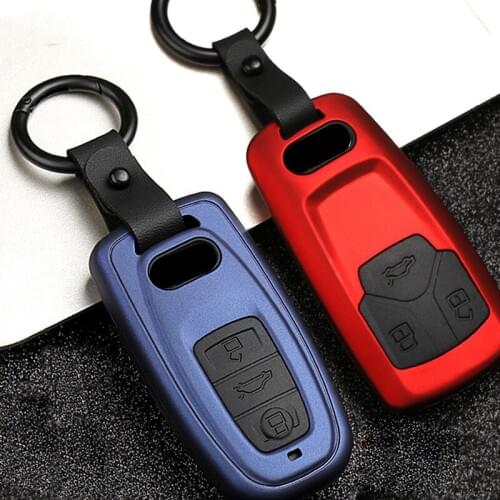 2020 ABS Carbon fiber Car Key Cover Protection Case For Audi A6 RS4 S5 A3 Q3 Q5 S3 A4 Q7 A5 TT 2018 Car Styling Key Ring