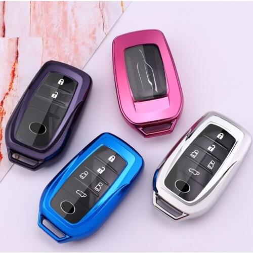 Soft TPU full protect Key Cover Key Case For Toyota Alphard VELLFIRE PREVIA RAV4 Hilux Fortuner Land Cruiser key shell