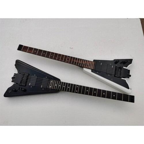 Headless Unusual Shape Electric Guitar,Basswood body,Maple neck,Black hardware,Rosewood fingerboard,Provide customized service