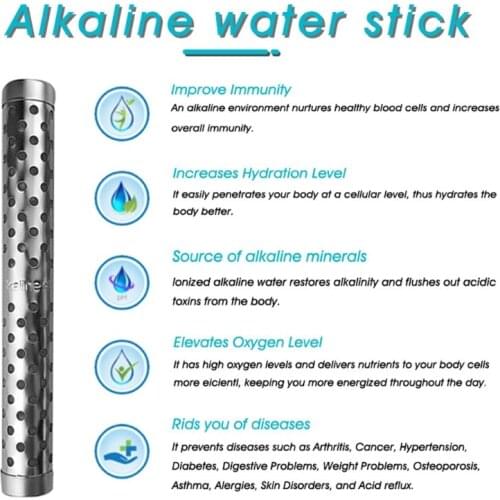 62KC 1 Pc Alkaline Water Ionizer Hydrogen Water Stick Raises water PH Adds Minerals