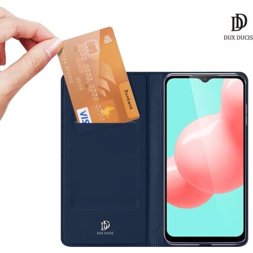 For Samsung Galaxy A32 5G DUX DUCIS Skin Pro Series Leather Wallet Flip Case Full Protection Steady Stand Magnetic Closure