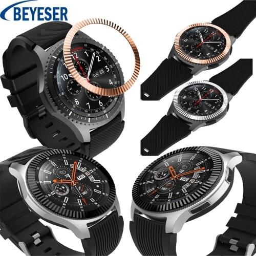 22mm Metal bezel Styling for Samsung Gear S3 Frontier upgrade for Samsung galaxy watch 46mm Protection Circle watch Accessories