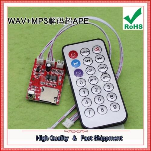 Mini Lossless Music Decoder WAV + MP3 Decode Ultra 12V Audio Player USB Card module board (C3B2) X-0.1