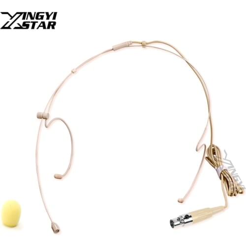 Mini XLR 3 Pins TA3F Head-mounted Earset Condenser Headset Microphone For SAMSON Wireless Beltack Transmitter UT1 ST2 T32M AL300