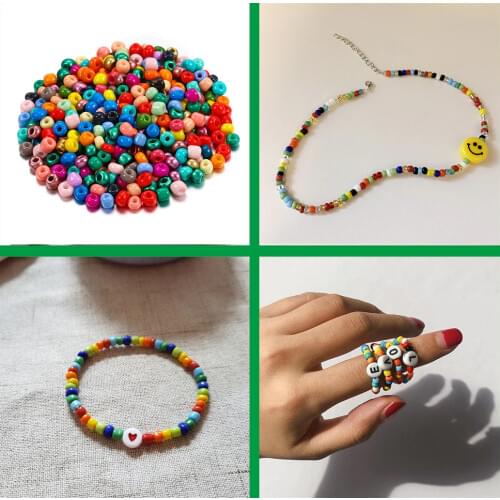 300-600PCS/Lot Charm Color irregular Beads Czech Glass Seed Beads Small Round Loose Bead For DIY Jewelry Making Finding Earring