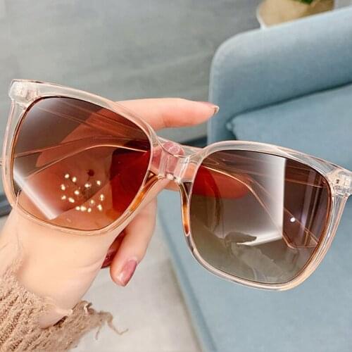 Elbru Fashion Big Frame Gradient Color Sunglasses Outdoors Travel Shopping Sunscreen Sunshade Ultraviolet-proof Sunglasses UV400