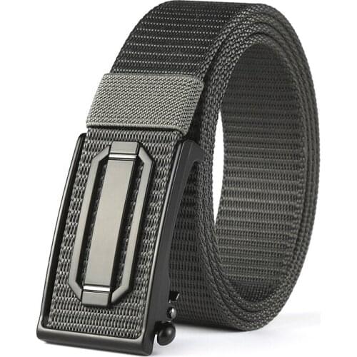 Fashion canvas belt mens trendy automatic buckle wild trend sports leisure breathable nylon luxury designer brand GG belt