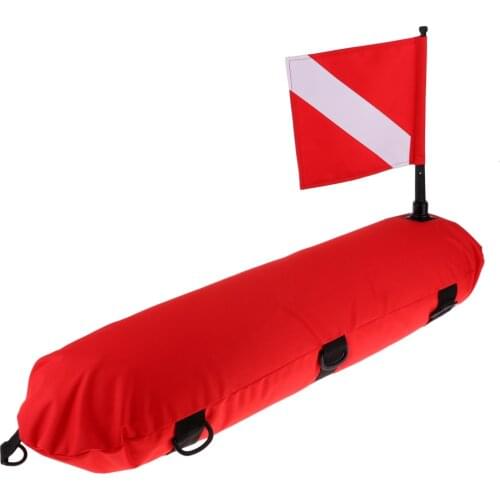 MagiDeal Inflatable Scuba Diving Spearfishing Signal Float Buoy + Dive Flag Diver Down Banner