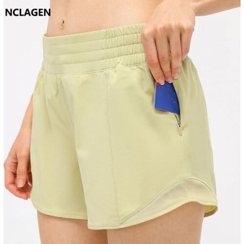 NCLAGEN Womens Summer Shorts Leisure Loose Running Biker Shorts With Pockets High Waist GYM Yoga Fitness Leggings For OOTD